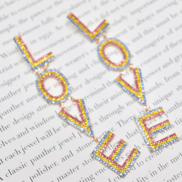 LOVE Drop Earrings - Picture 3 of 7